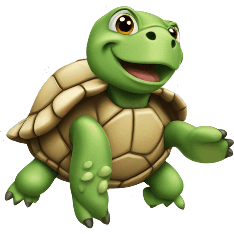 A TURTLE PLAYING FOOTBAZLL emoji