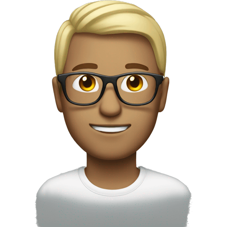 Cool guy with white glasses emoji