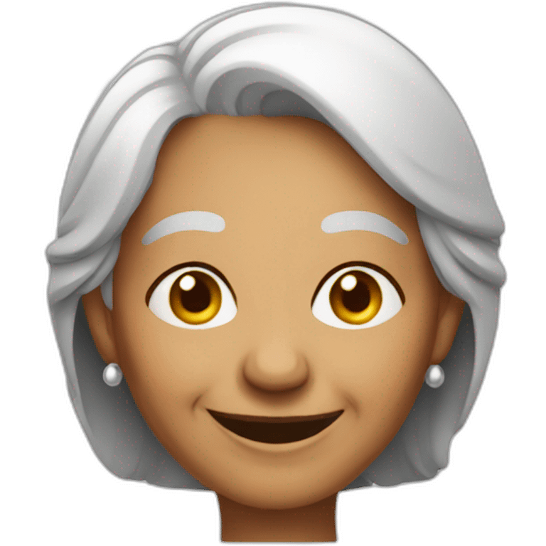 old lady, indian smiling emoji