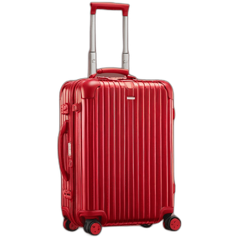 One Rimowa red Essential Cabin luggage emoji