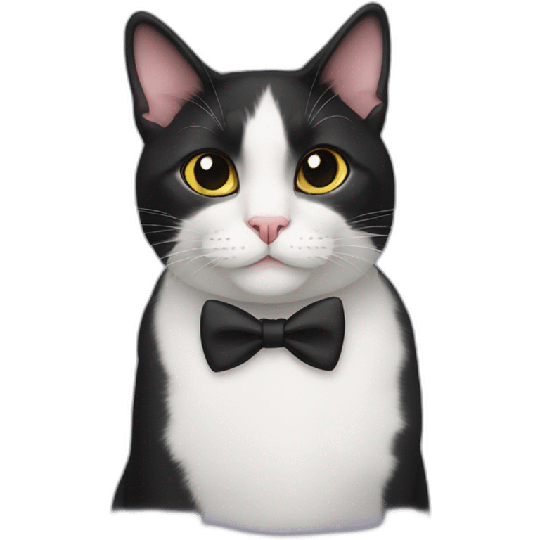 tuxedo cat without bow tie emoji