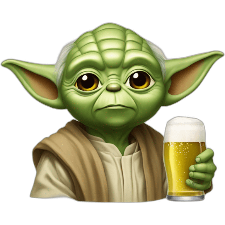 Yoda boit une bière  emoji