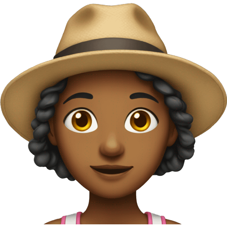 Girl wearing hat  emoji