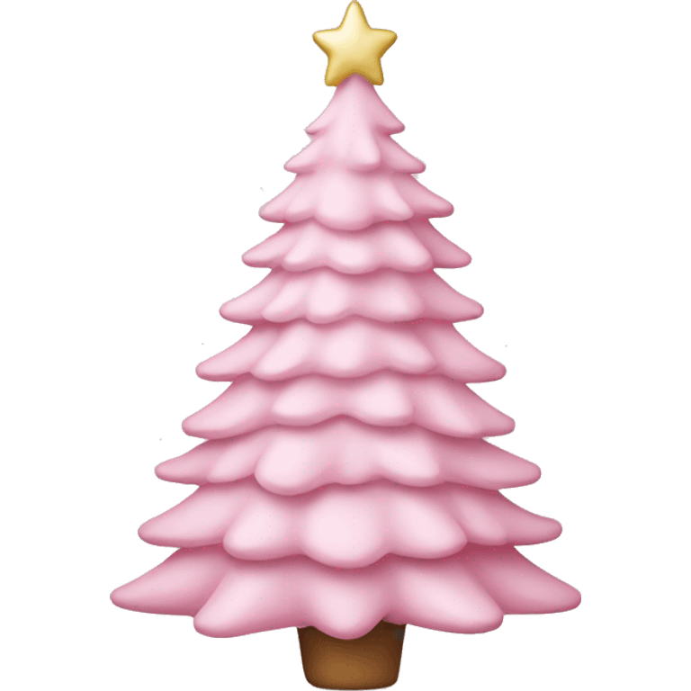 pastel pink christmas tree emoji