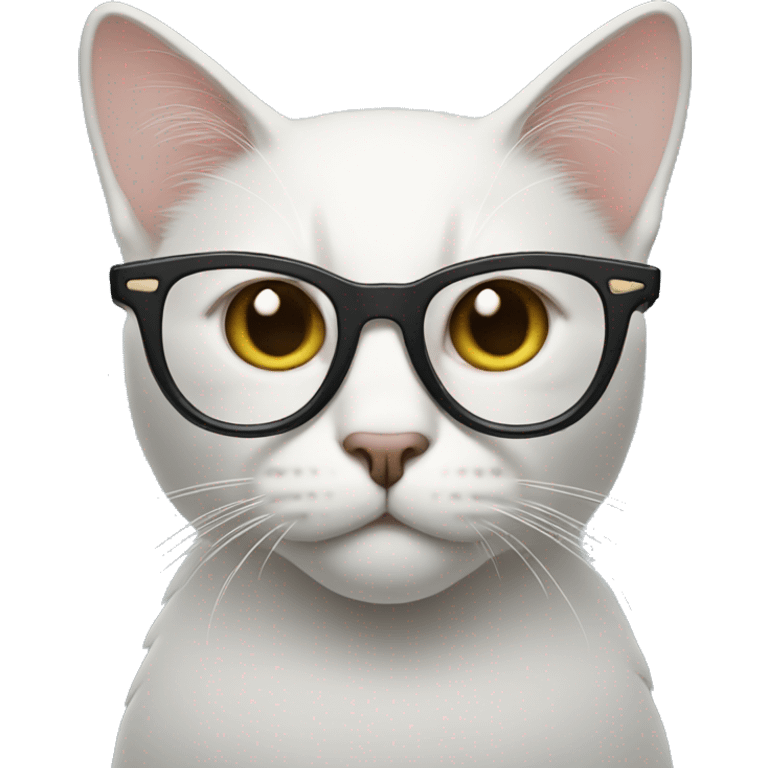 cat wearing glasses looking cool emoji