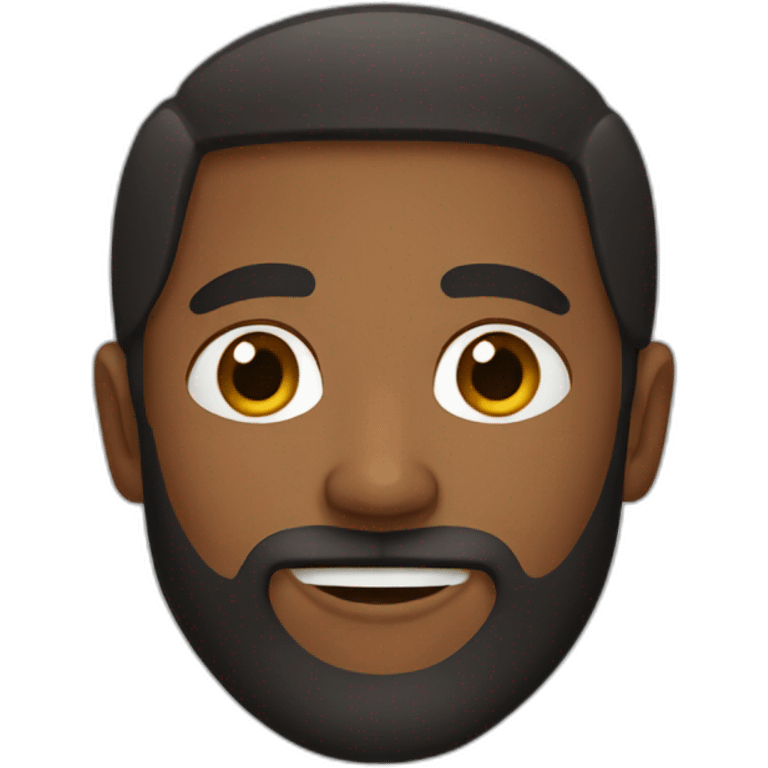 Brown skinned guy with beard emoji