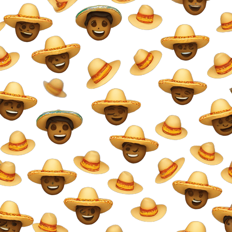 Smiling emoji with sombrero calentano  emoji