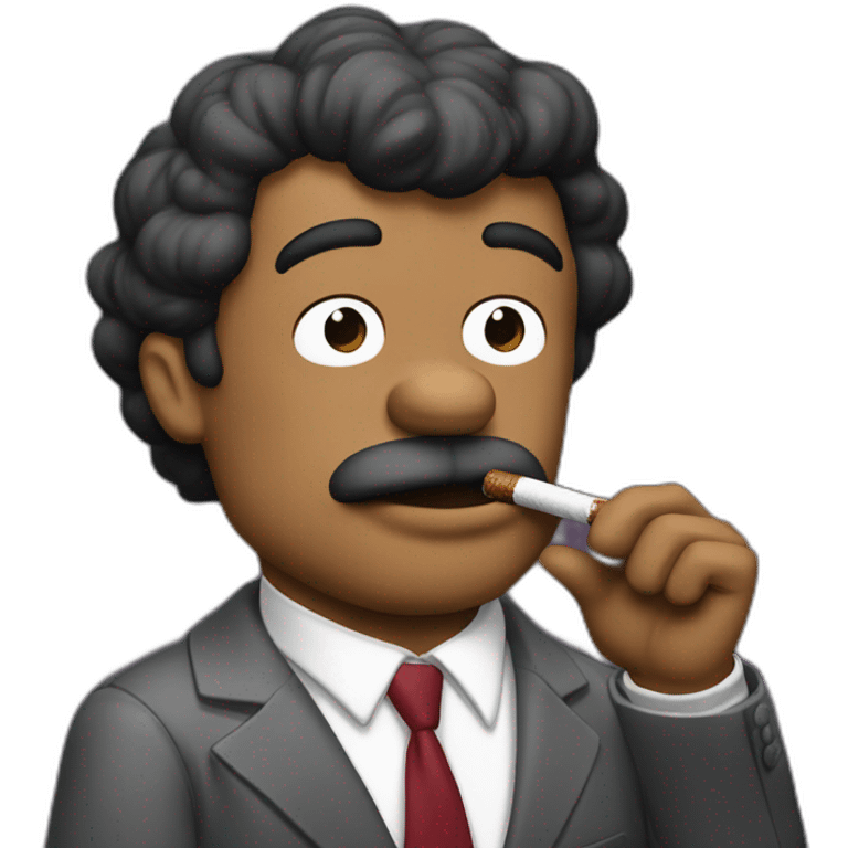 barney simpson con un cigarro emoji