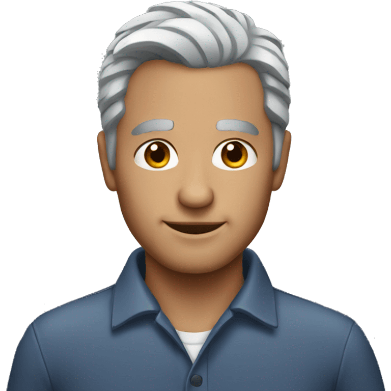 Man grey hair emoji