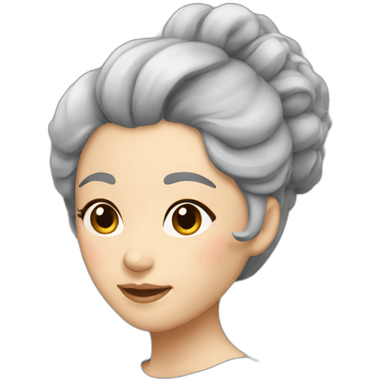 Chinese lady grey hair excisepasture emoji