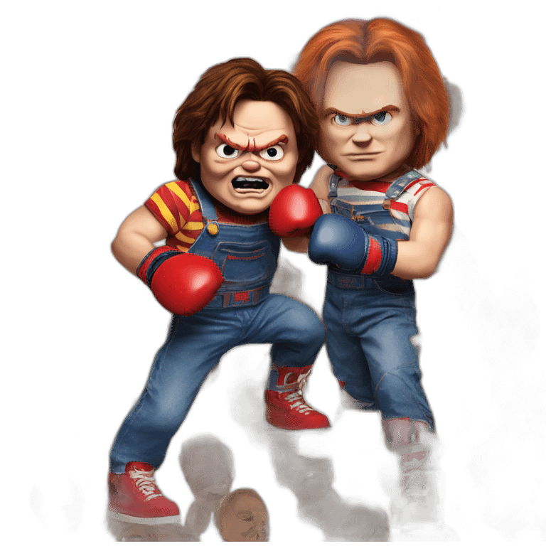 Chucky boxing with Quentin tarantino emoji