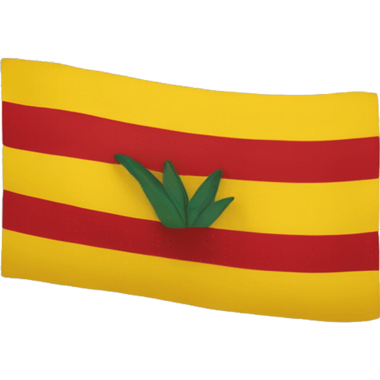 Flag with 5 horitzontal yellow stripes and 4 horitzontal red stripes emoji