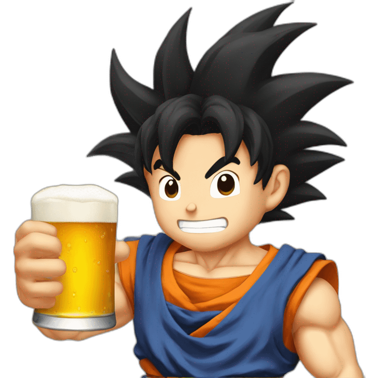 San goku drink beer emoji