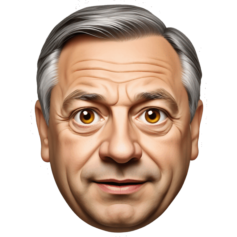 The hungarian president viktor orban realistic portrait emoji