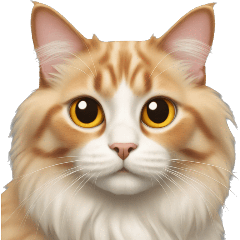 Ragdoll totally orange haired cat with golden eyes emoji