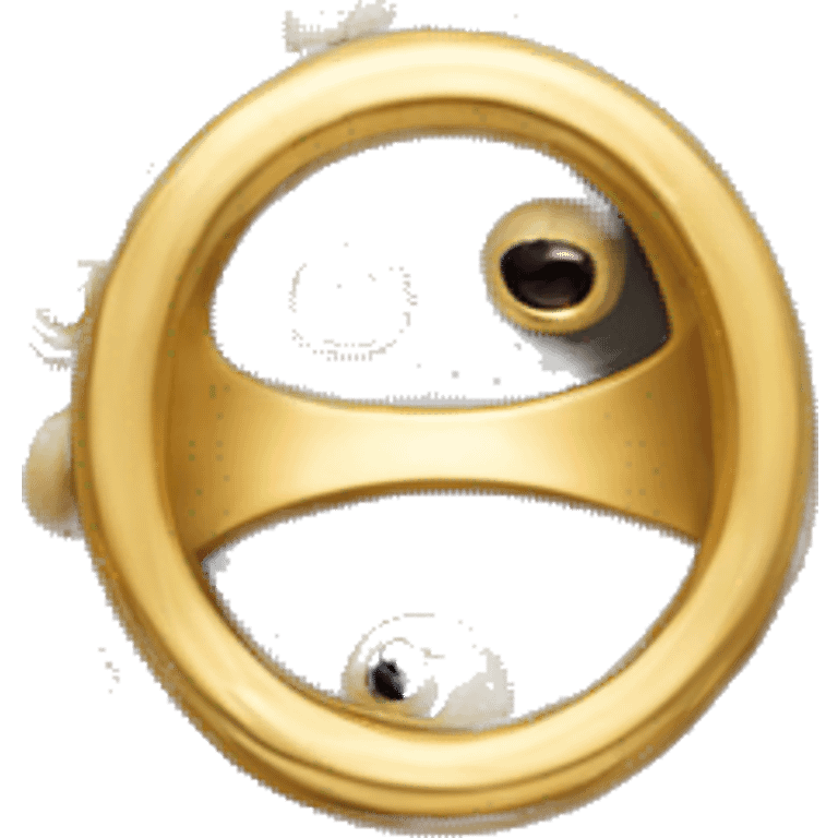 thin gold ring studded with eyeballs emoji