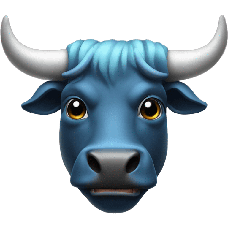 Sport turbo bull with glowing horns emoji