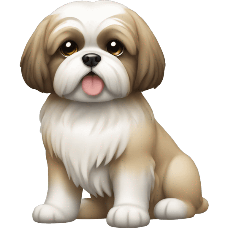 Shih tzy dog iphone emoji creme color  emoji