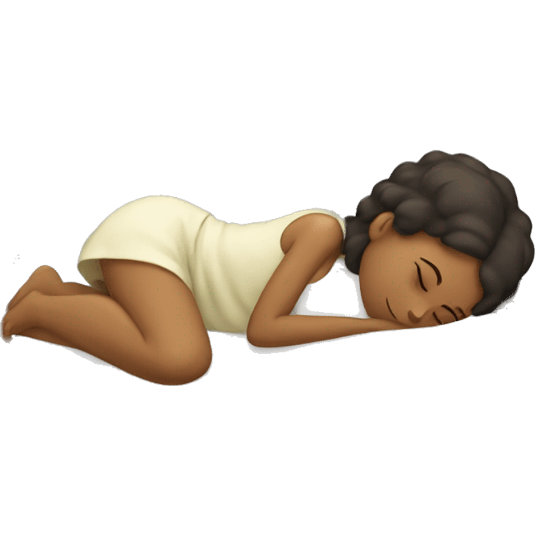 The girl is sleeping emoji