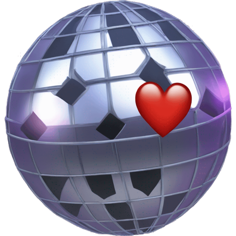 Heart disco ball emoji