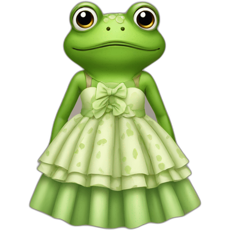 frog with dress emoji