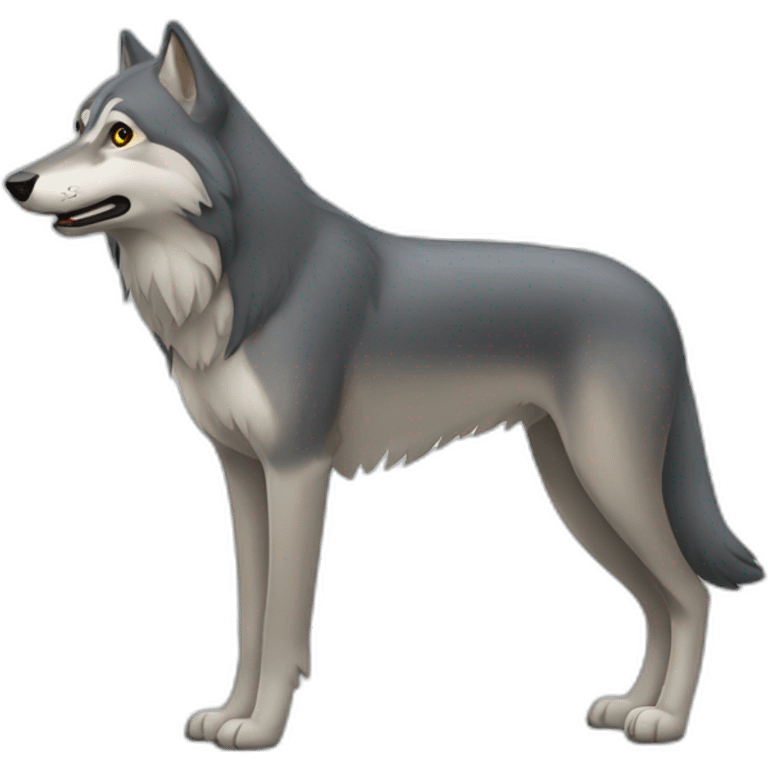 loup hurlant emoji