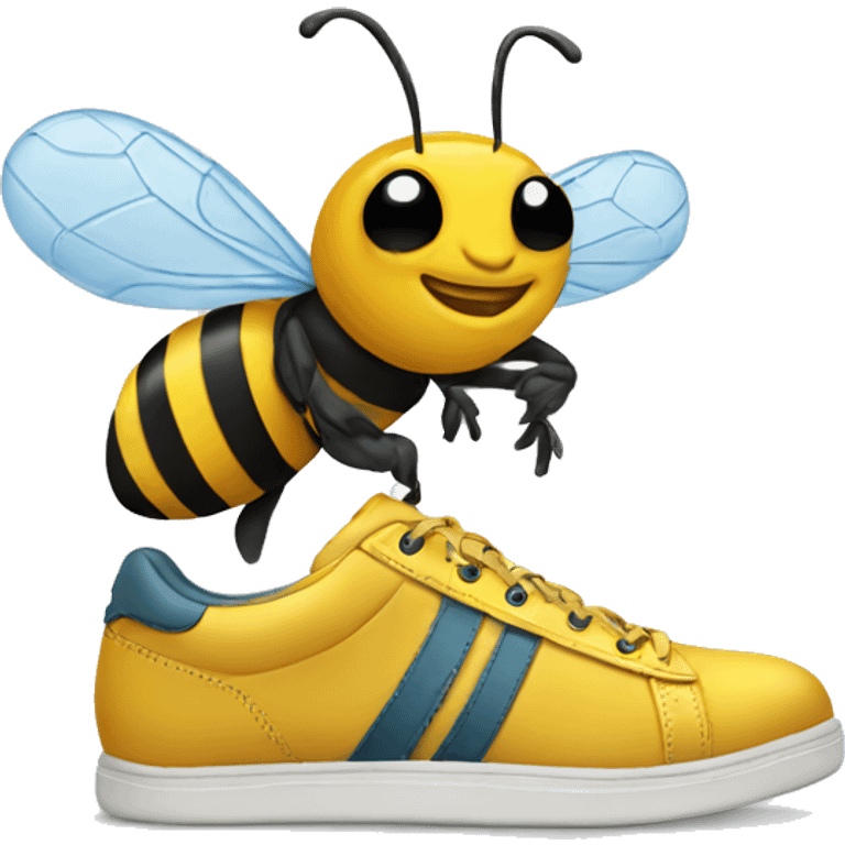 Bee with sneakers on  emoji