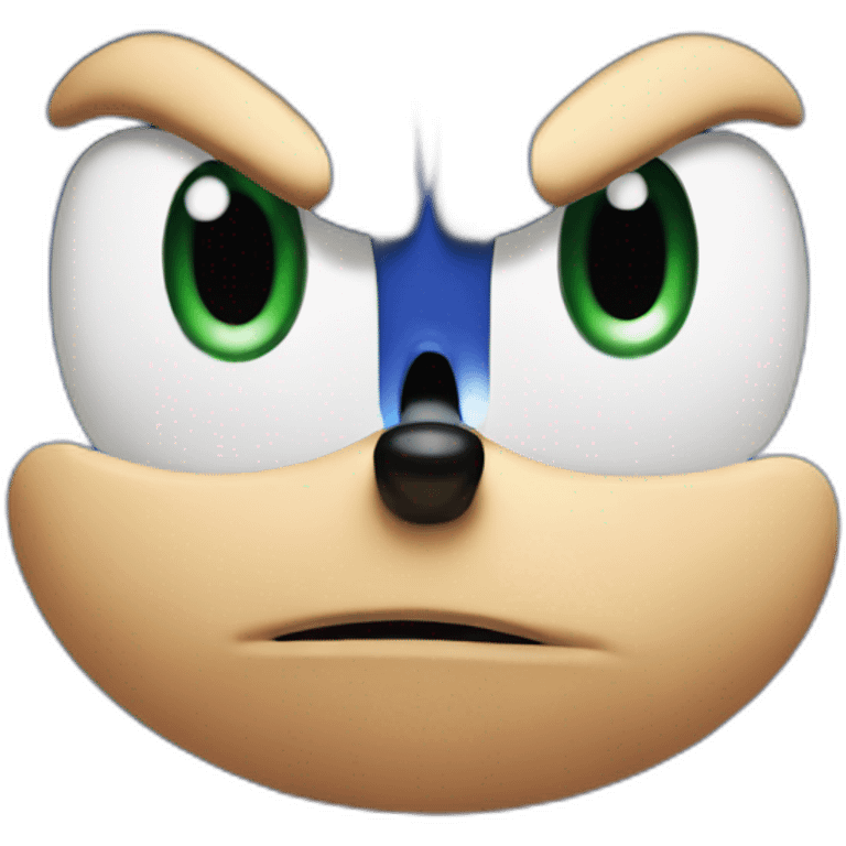 sonic frowning emoji