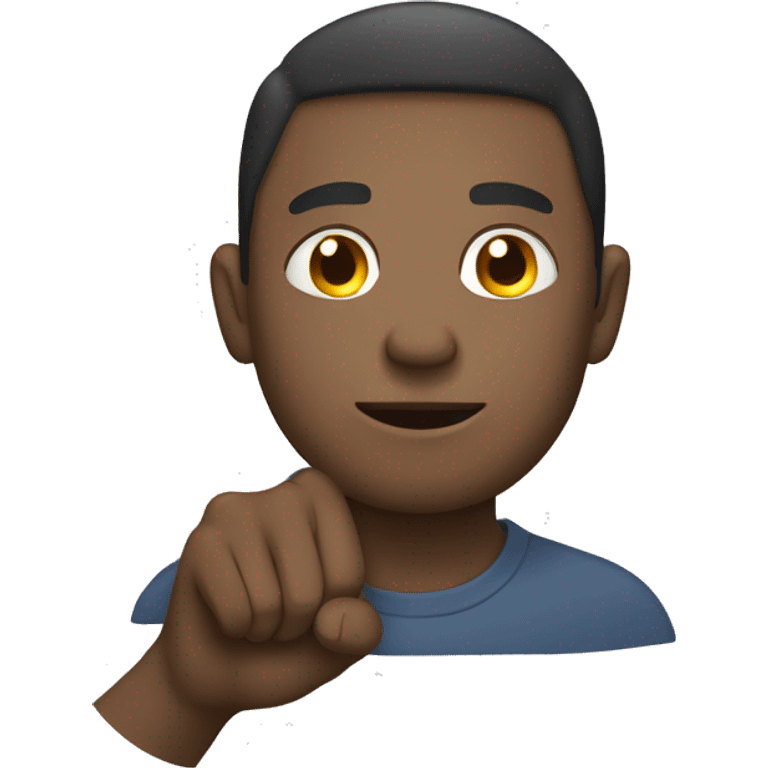 Homme en levant une mains en lair emoji