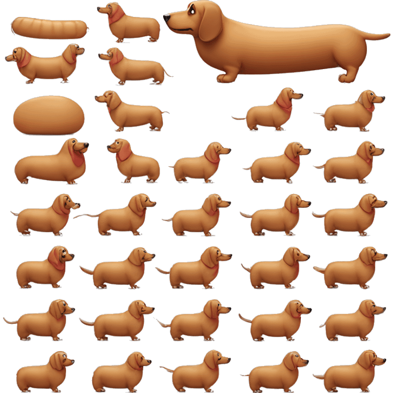 really Fat sausage dog  emoji