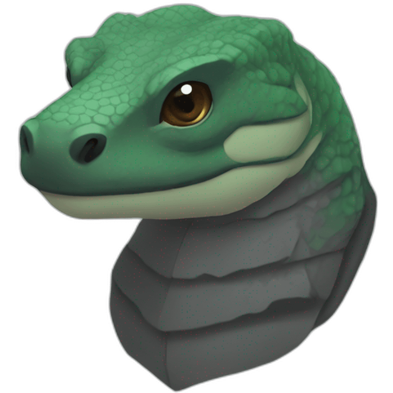 Komodo with beard emoji