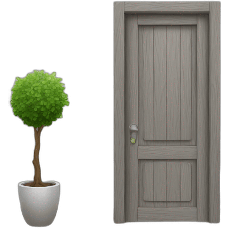 Door gray wood emoji