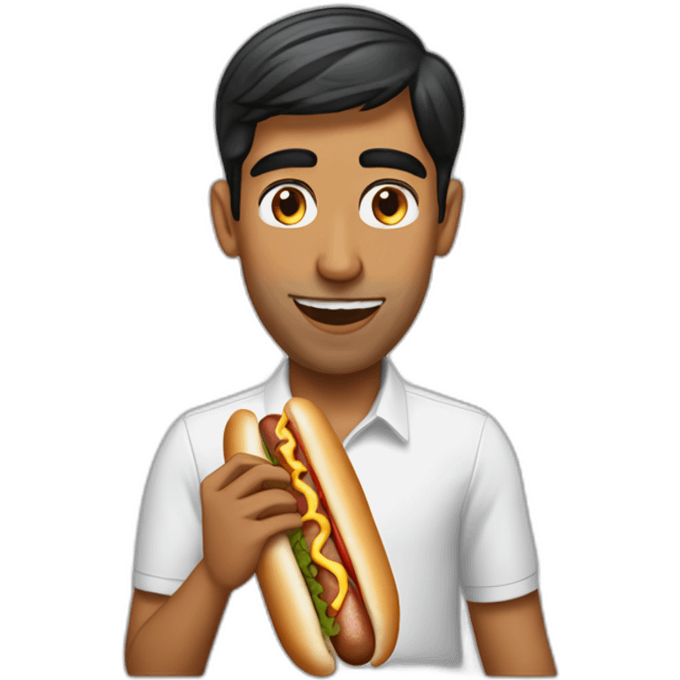 rishi sunak eating a hotdog emoji