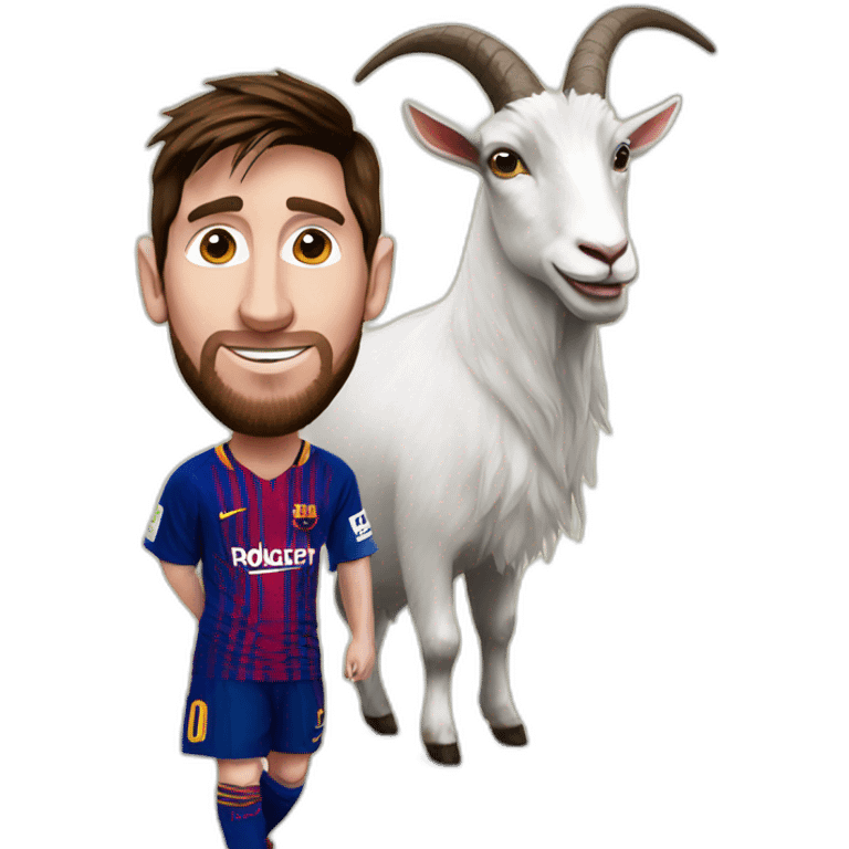 Messi on a goat emoji