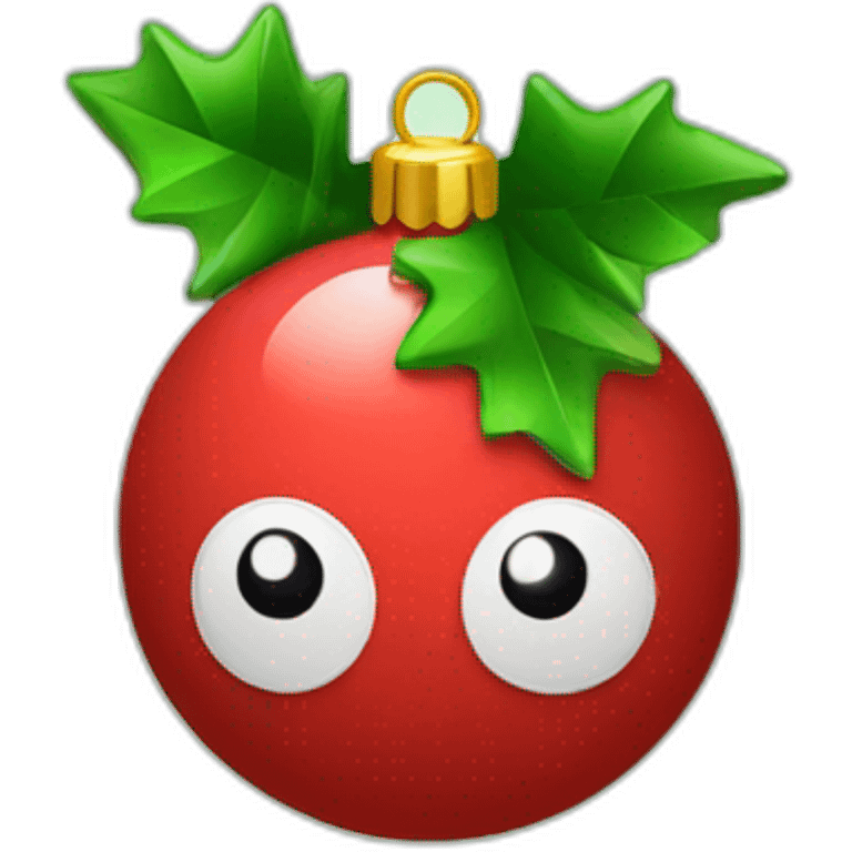 Christmas tree toy in the form of a ball emoji