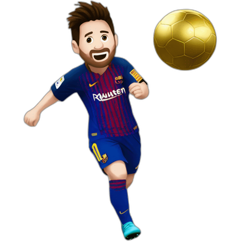 Messi Robando el Balón de Oro emoji