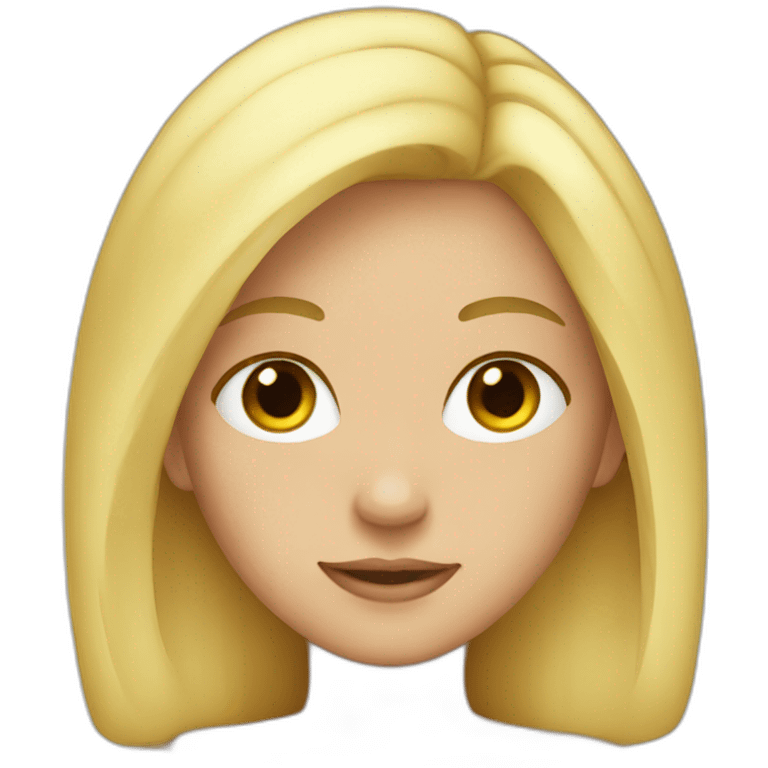 A blond girl with a pull emoji