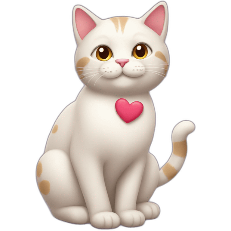 Cat With many hearts emoji