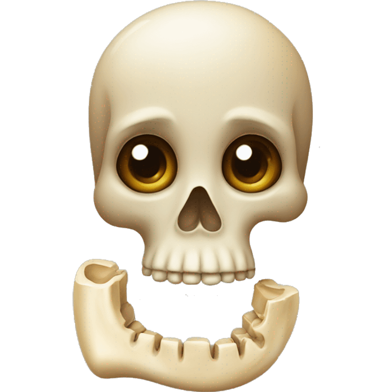 a face and a bone emoji