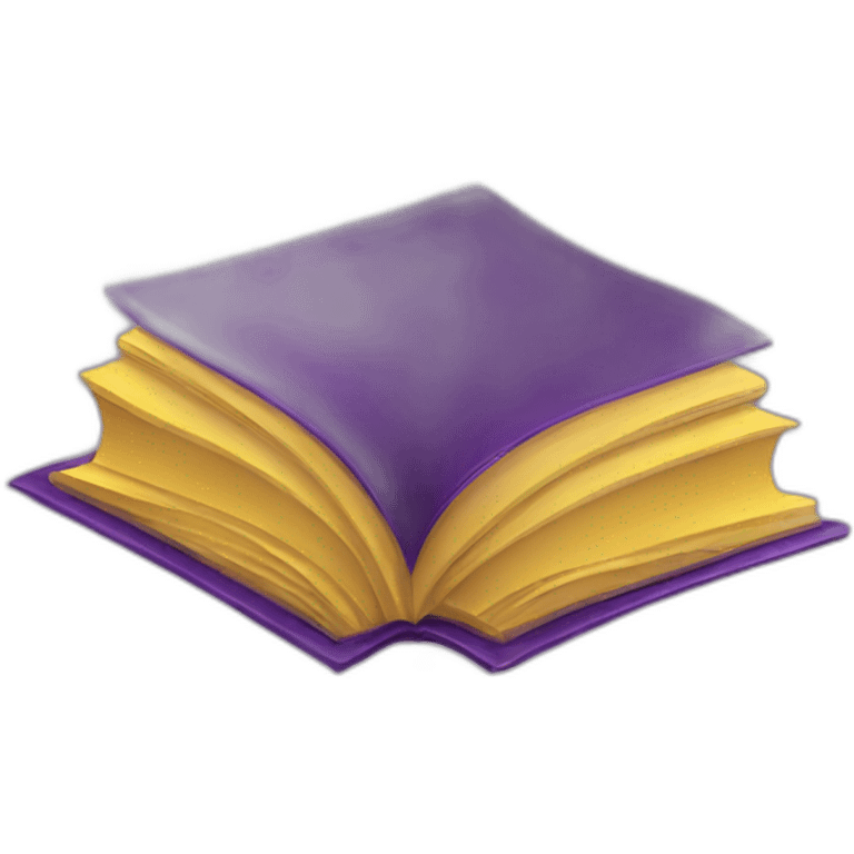 Yellow ond purple books open emoji