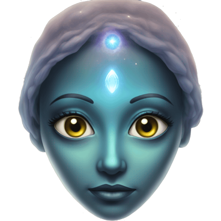 Pleiadian alien female third eye emoji