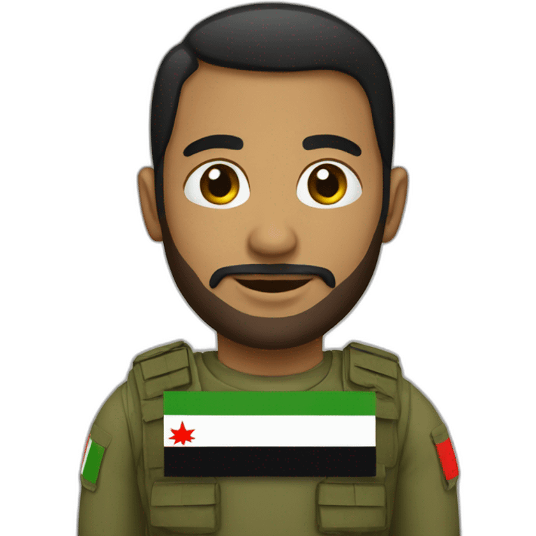 Man in iraq flag colors emoji