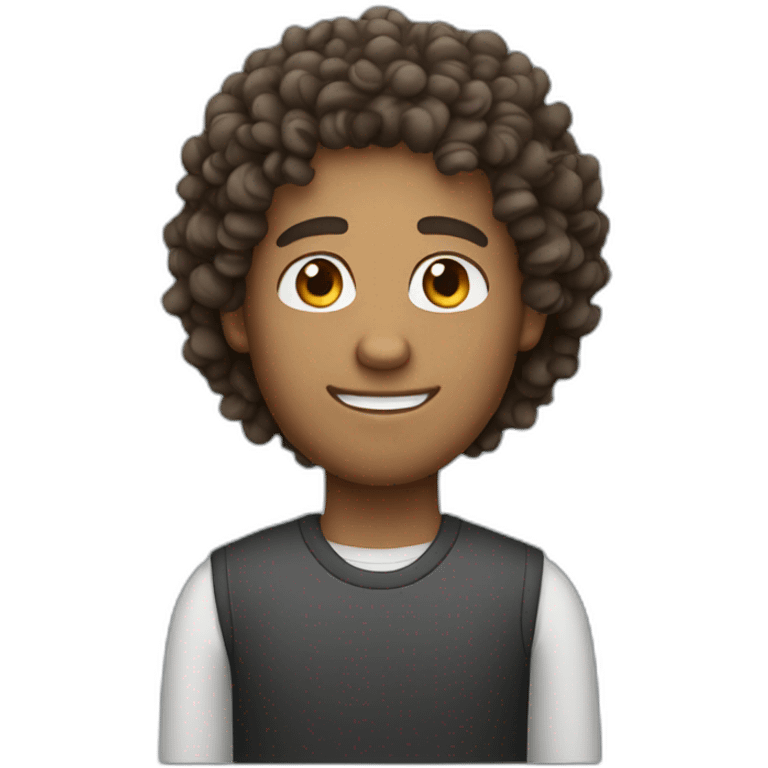 curly hair man emoji