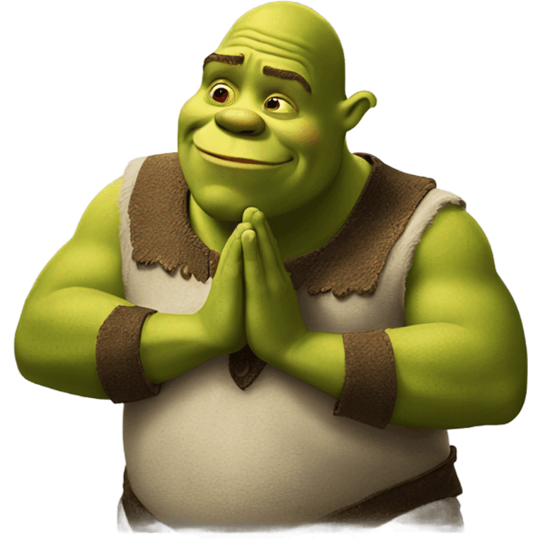 Shrek praying emoji