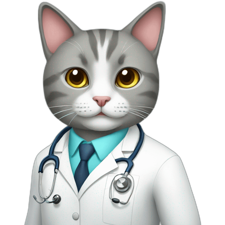 Doctor cat emoji