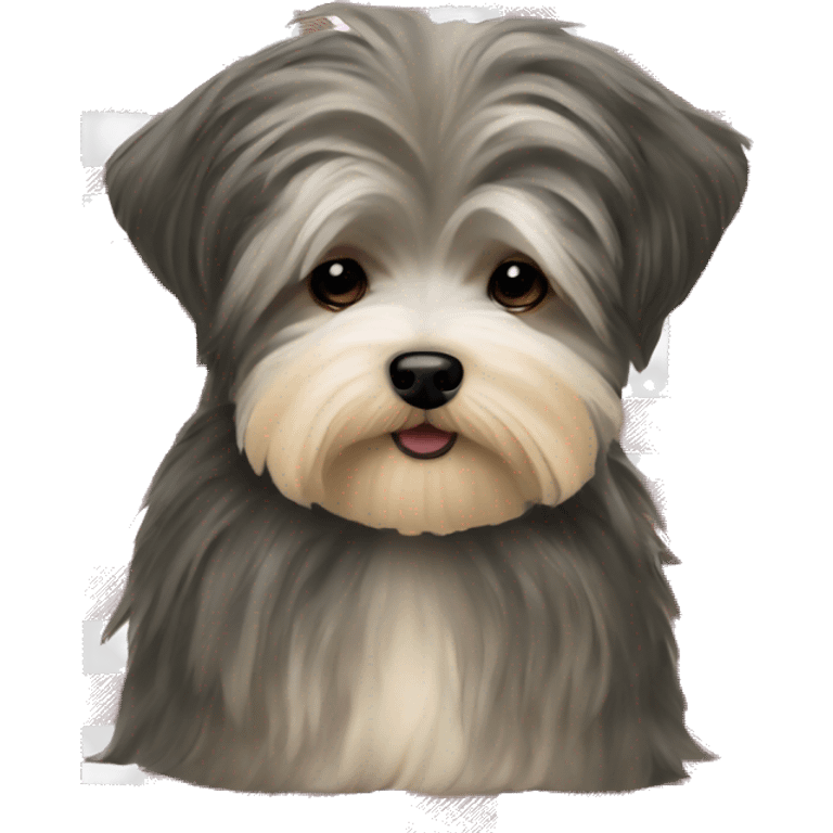 Havanese with tartan collar  emoji