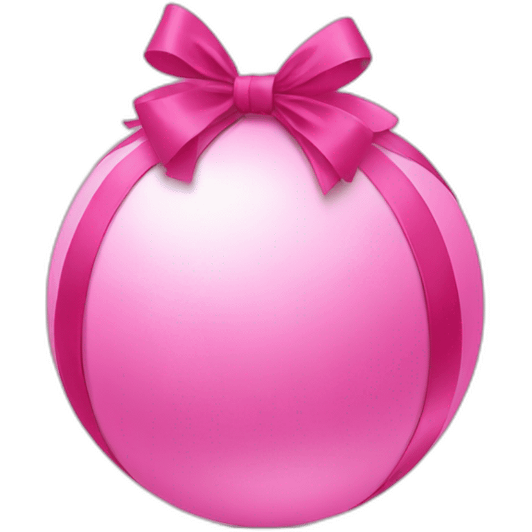 pink ball with top ribbon emoji