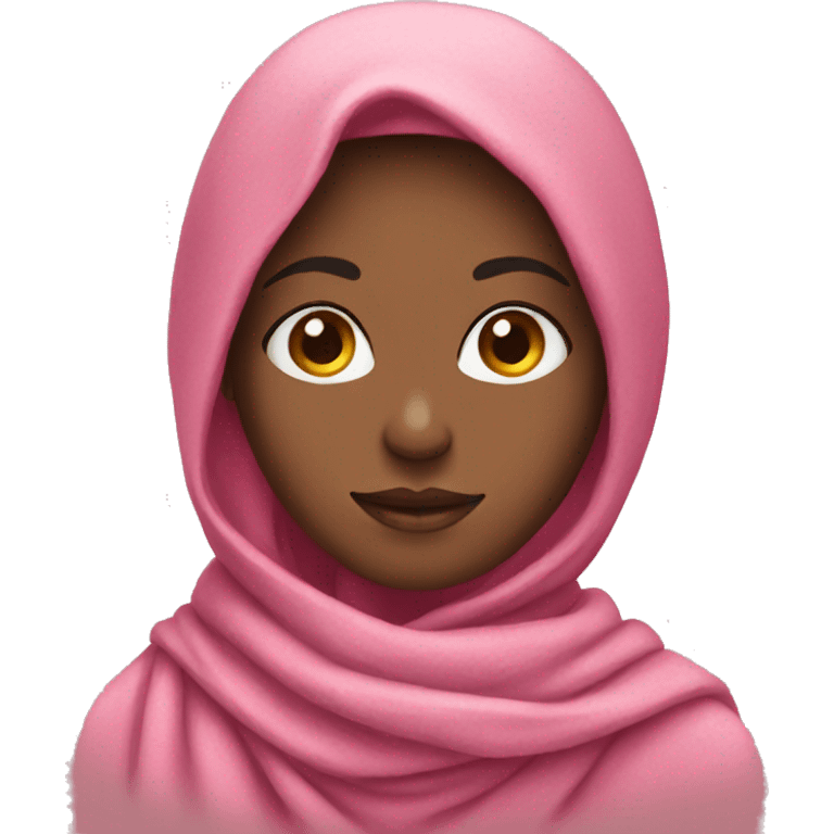 Girl in pink scarf emoji