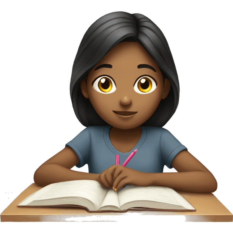 girl studying  emoji