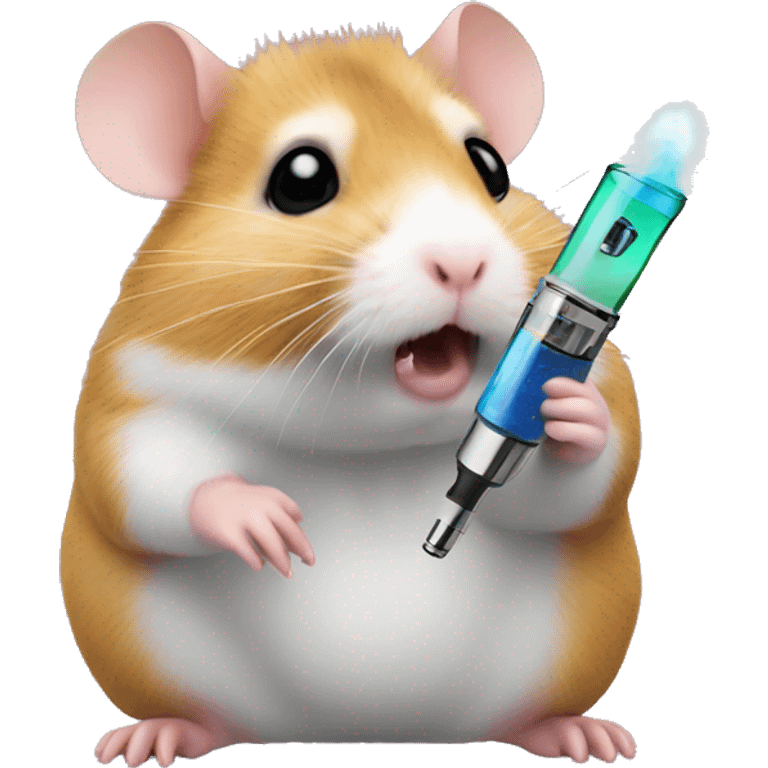 hamster holding vape emoji